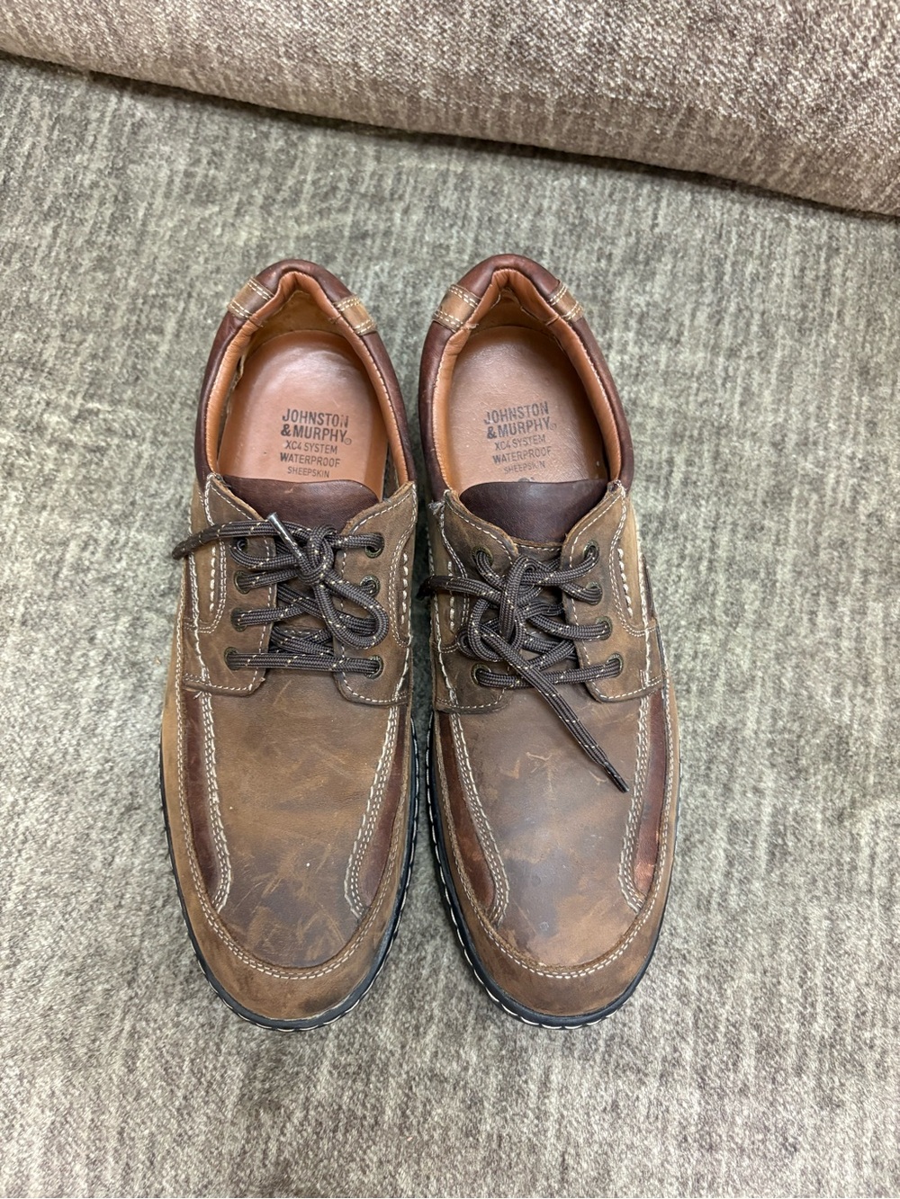 Johnston & Murphy Brown Leather Casual Lace-Up Boat-Style Shoes